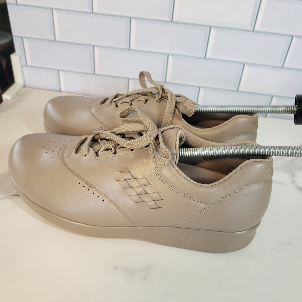 SAS Free Time Womens Shoes Size 8.5 WIDE Taupe Leather Tripad Comfort USA